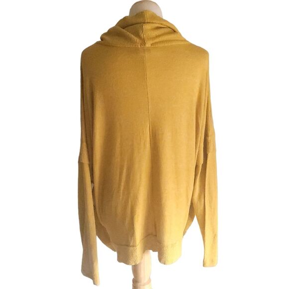 Anthropologie Postmark Lassen Cowl Neck Pullover Oversized Yellow Women's Large - Picture 4 of 13